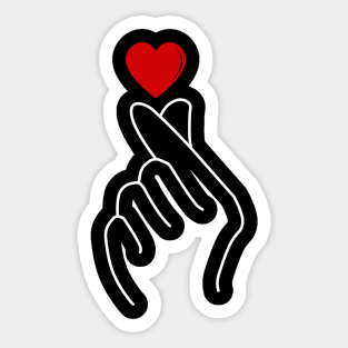 Finger Heart Korean Sticker